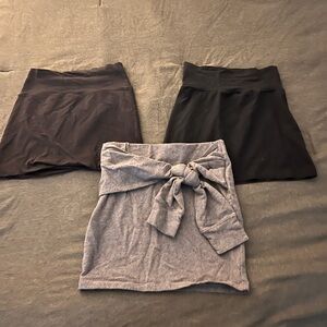 Bundle of 3 micro mini bodycon skirts